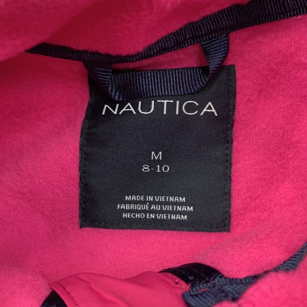 NAUTICA Big Girls Mock-Neck Polar Fleece Zip-Up Jacket Size M (8/10) - Picture 4 of 10